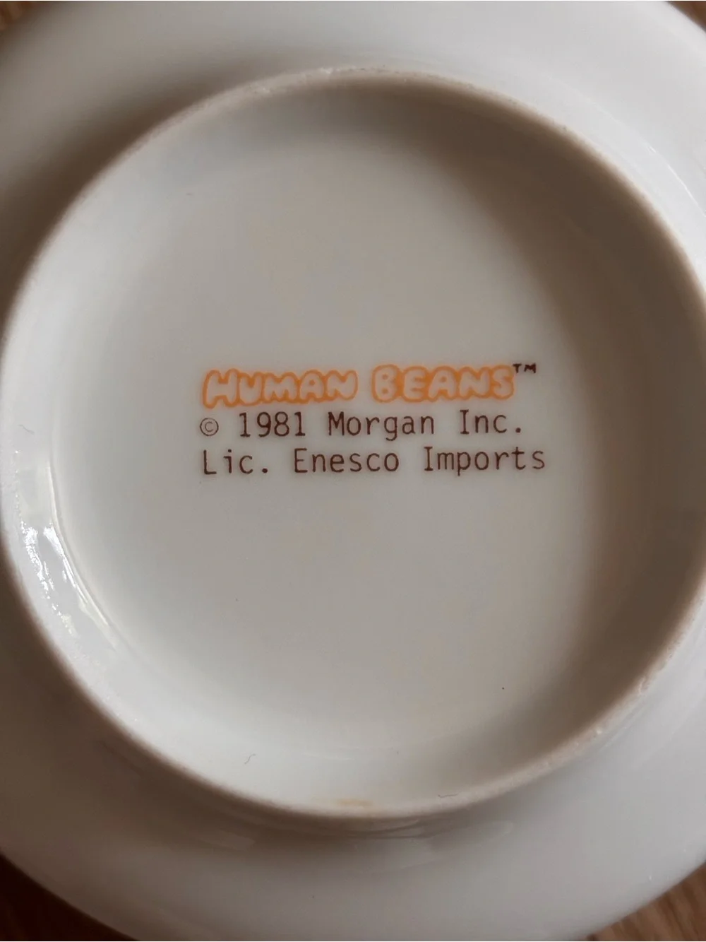 Vintage Kids Ceramic Mug and Bowl Set Human Beans